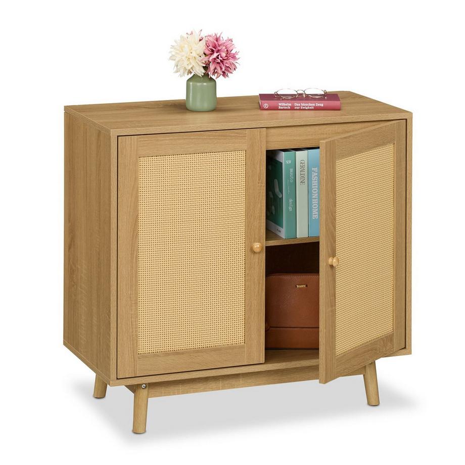 Northix Credenza in rattan con contenitore  