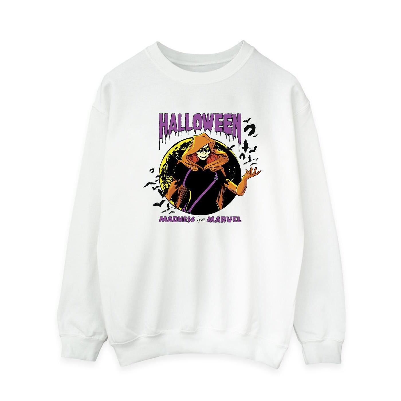 Image of Black Widow Halloween Sweatshirt Damen Weiss S