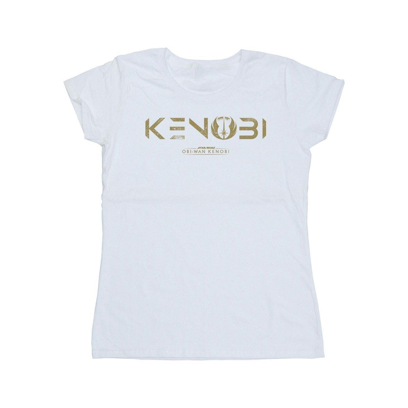 Image of Obiwan Kenobi Logo Tshirt Damen Weiss XL