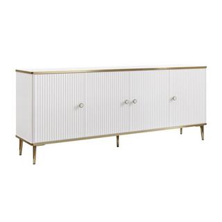 PASCAL MORABITO  Sideboard mit 4 Türen - MDF und Stahl - Weiß und Goldfarben - SINEAD von Pascal MORABITO 