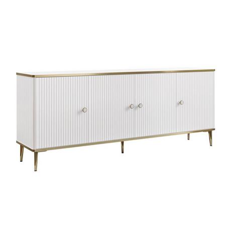 PASCAL MORABITO  Sideboard mit 4 Türen - MDF und Stahl - Weiß und Goldfarben - SINEAD von Pascal MORABITO 