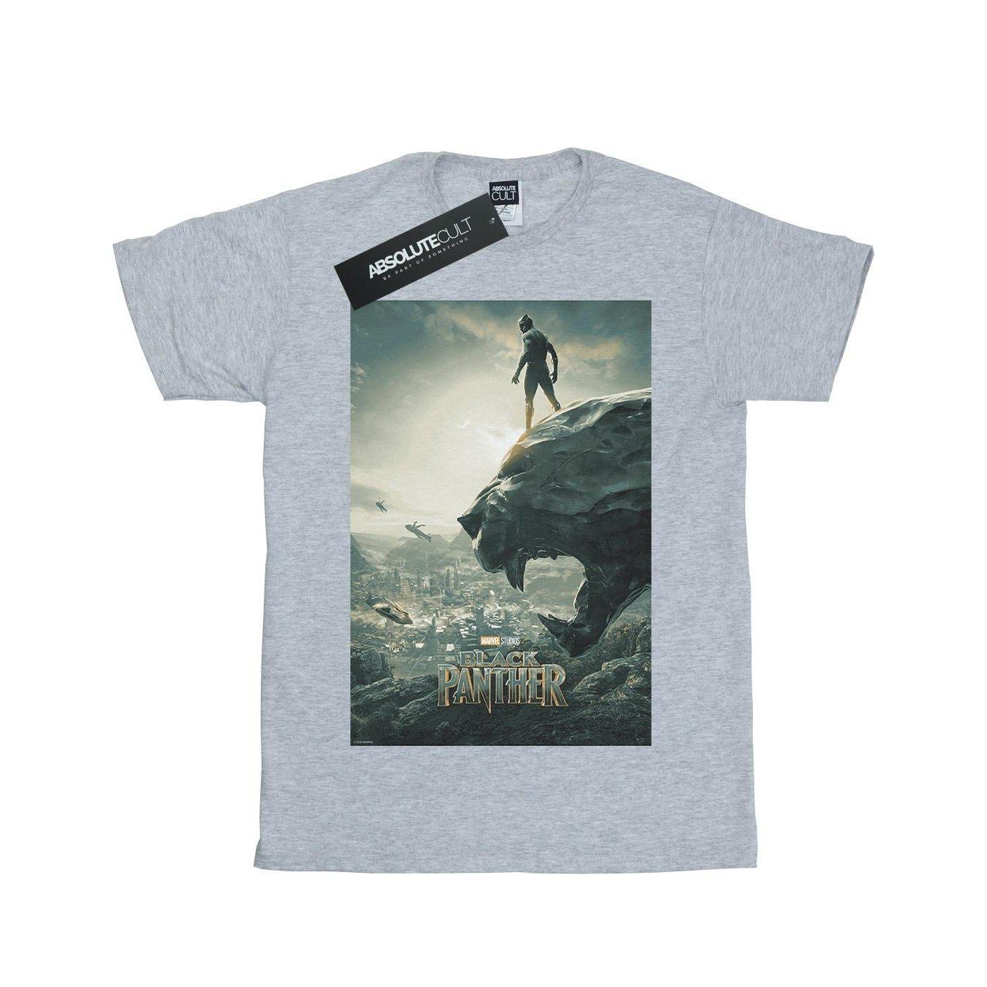Image of Black Panther Poster Tshirt Unisex Grau 128