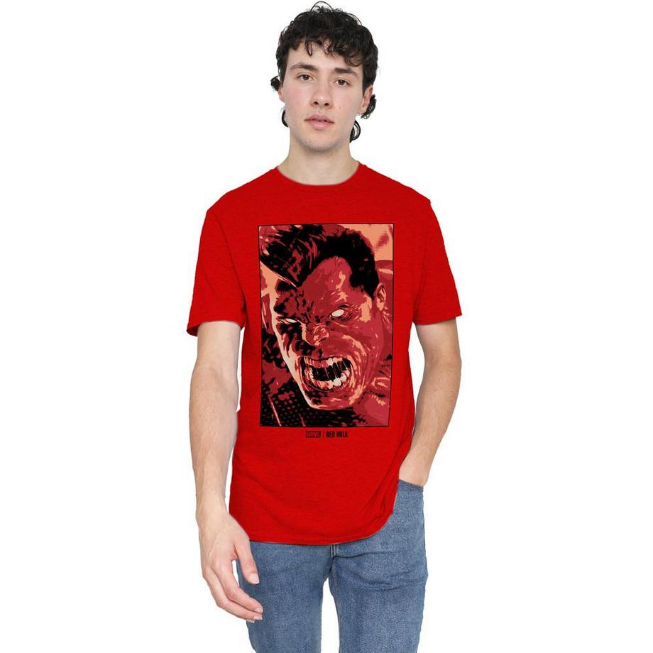MARVEL Red Hulk Grafikdruck T-Shirt  