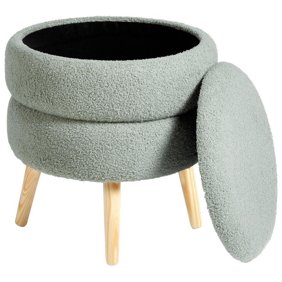 Beliani Hocker mit Stauraum aus Bouclé  OKATON  
