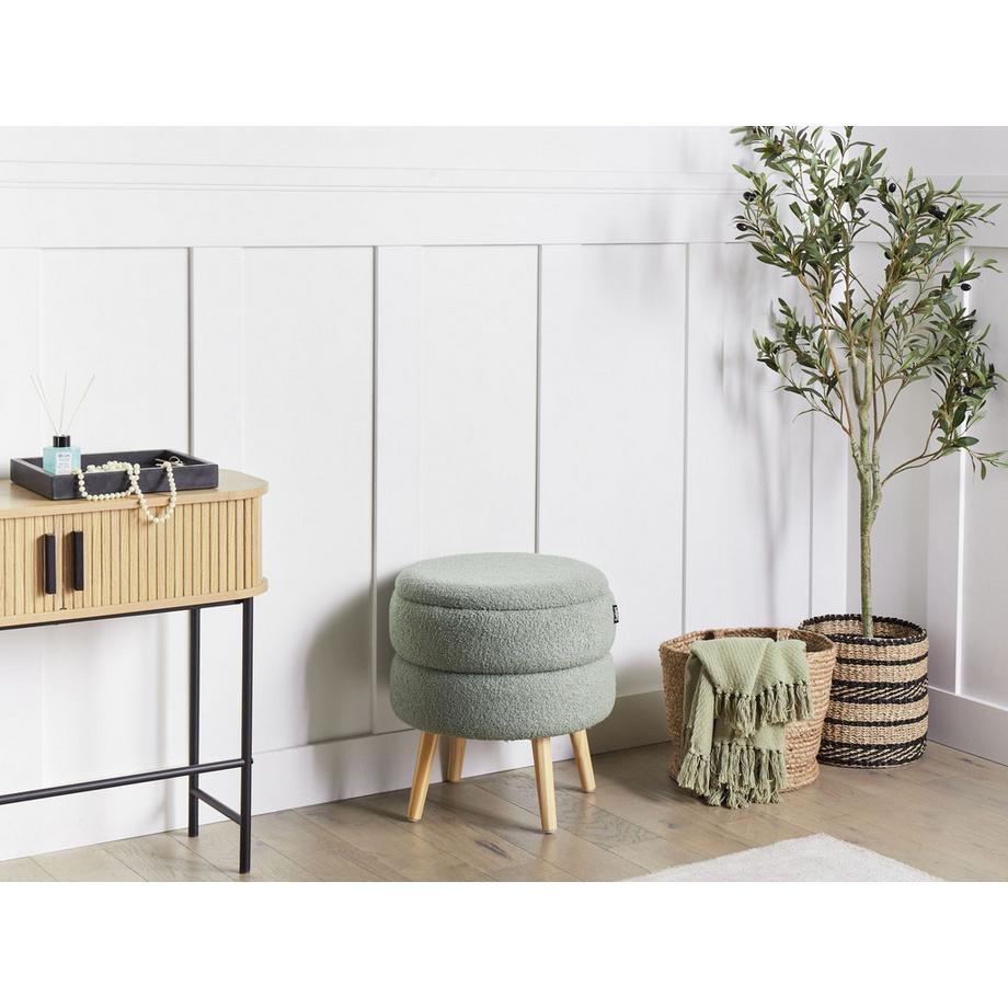 Beliani Hocker mit Stauraum aus Bouclé  OKATON  
