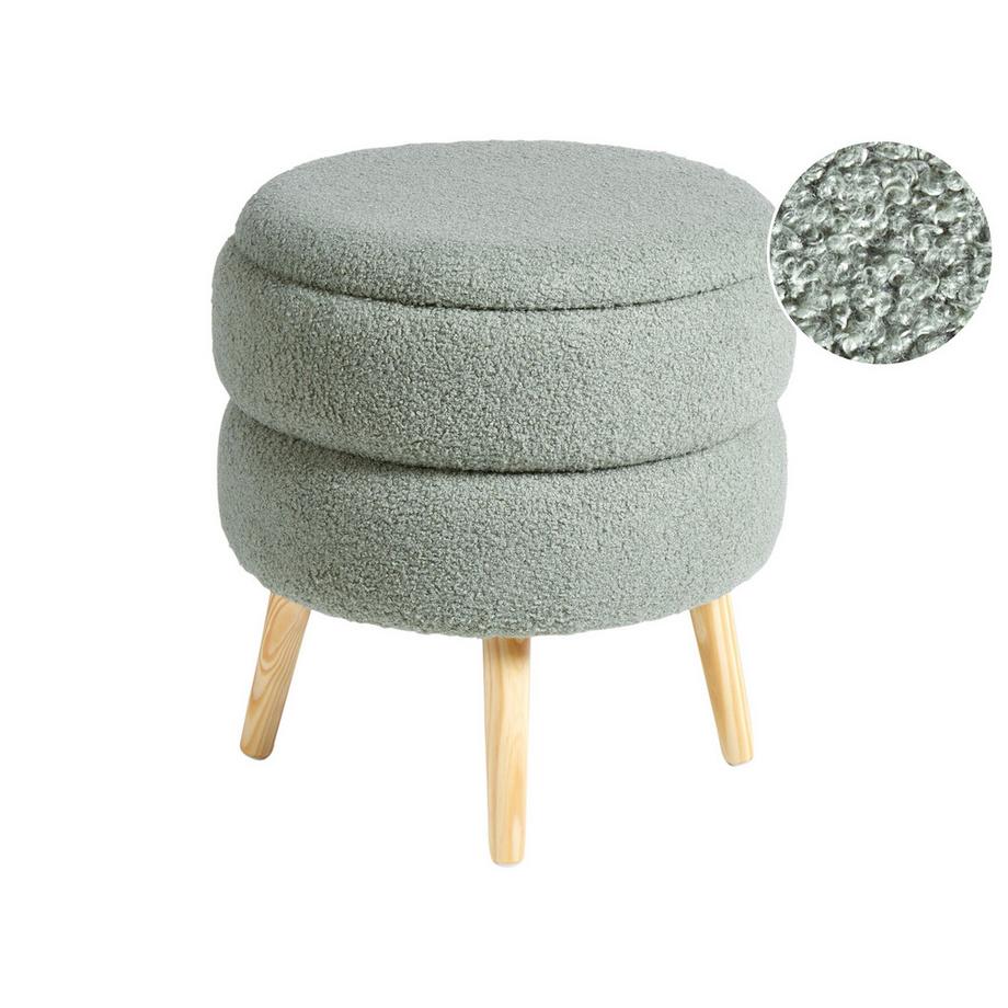 Hocker mit Stauraum aus Bouclé  OKATON
