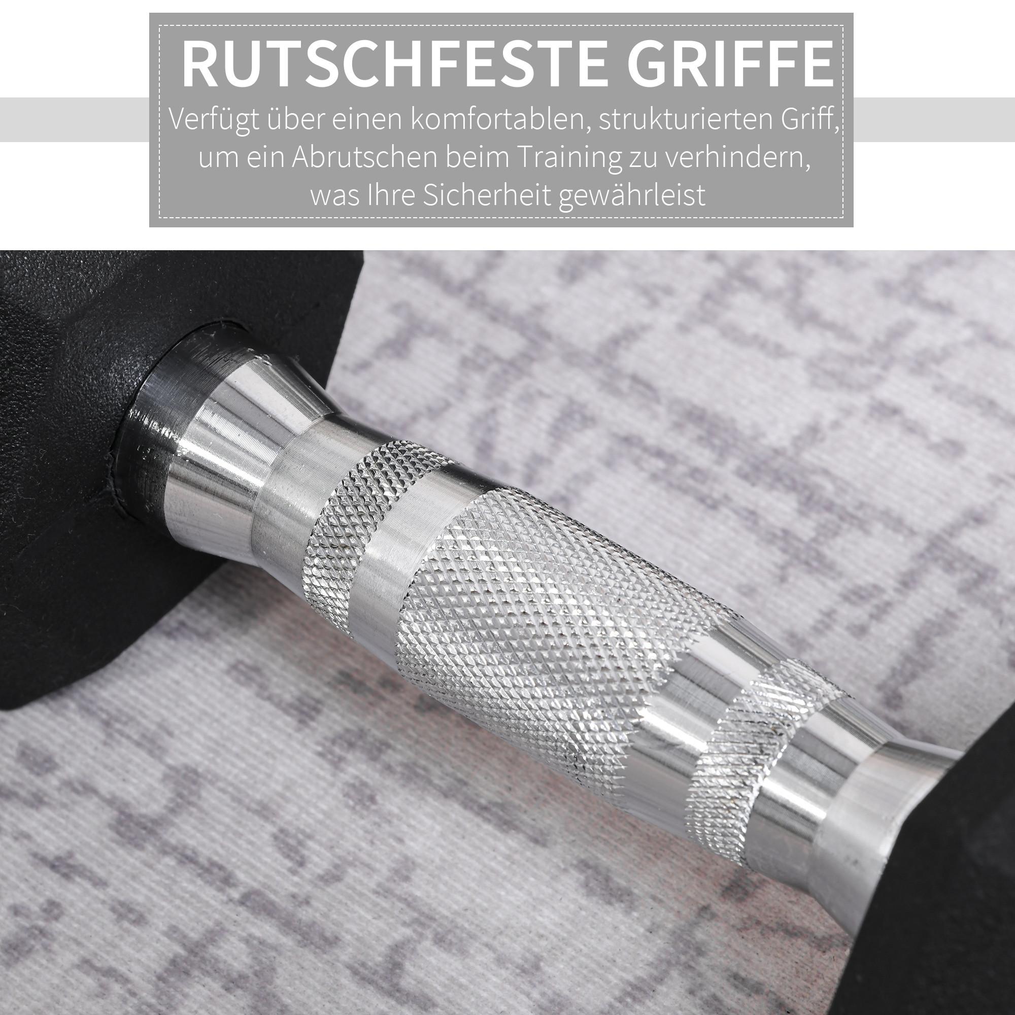 HOMCOM  Haltère en caoutchouc 