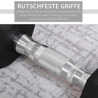 HOMCOM  Haltère en caoutchouc 