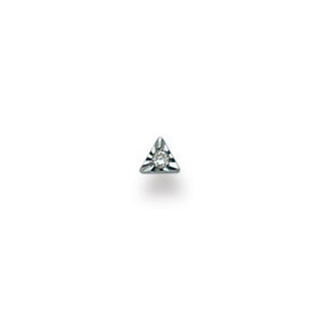 MUAU Schmuck  Nasenstecker Weissgold 750 Diamant 0.01.00ct. 