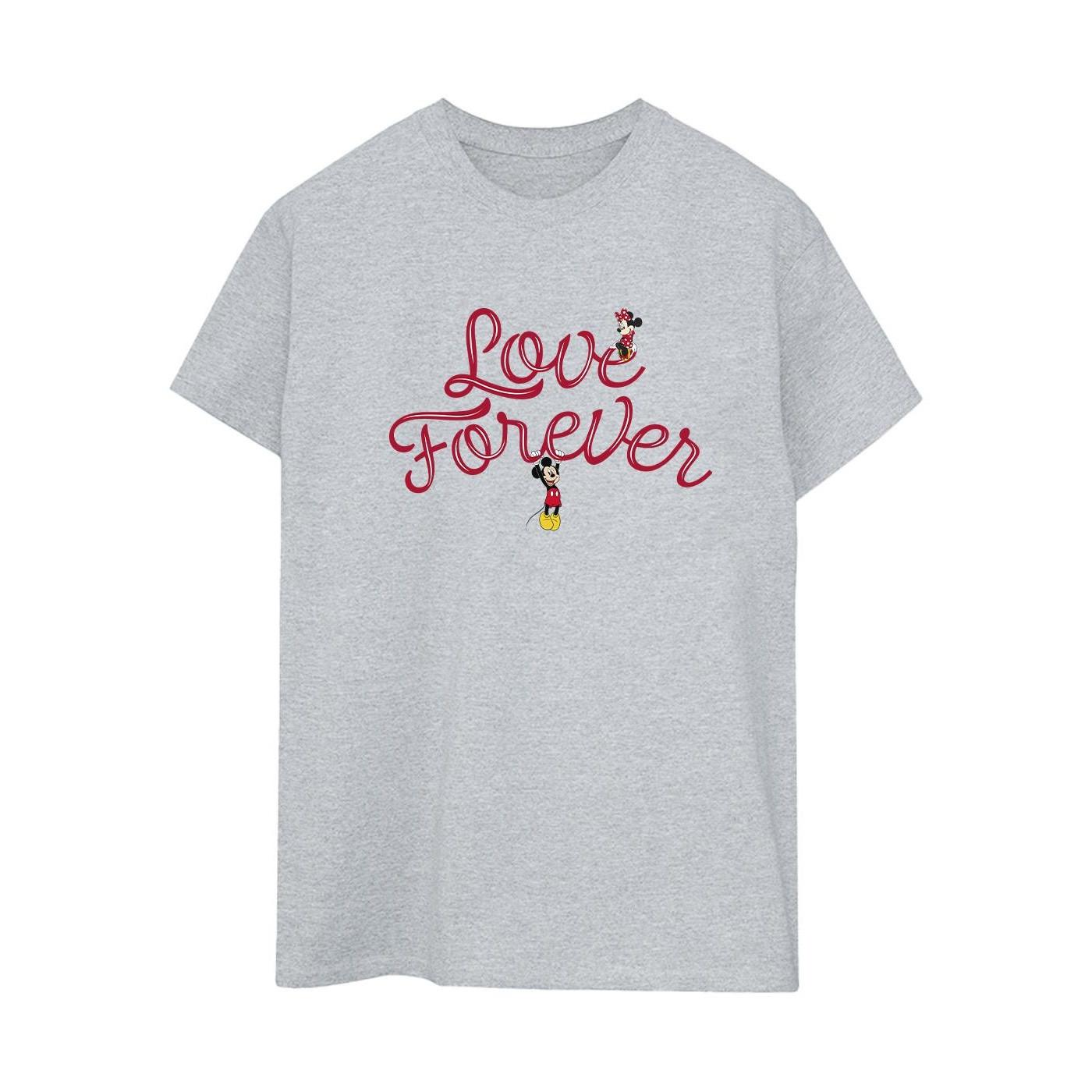 Image of Mickey Mouse Love Forever Tshirt Damen Grau L