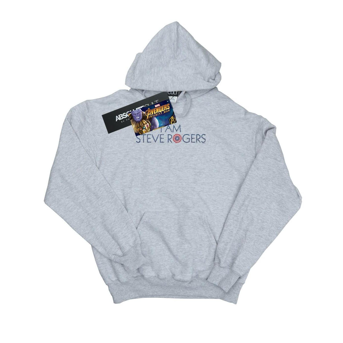 Image of Avengers Infinity War I Am Steve Rogers Kapuzenpullover Mädchen Grau 128