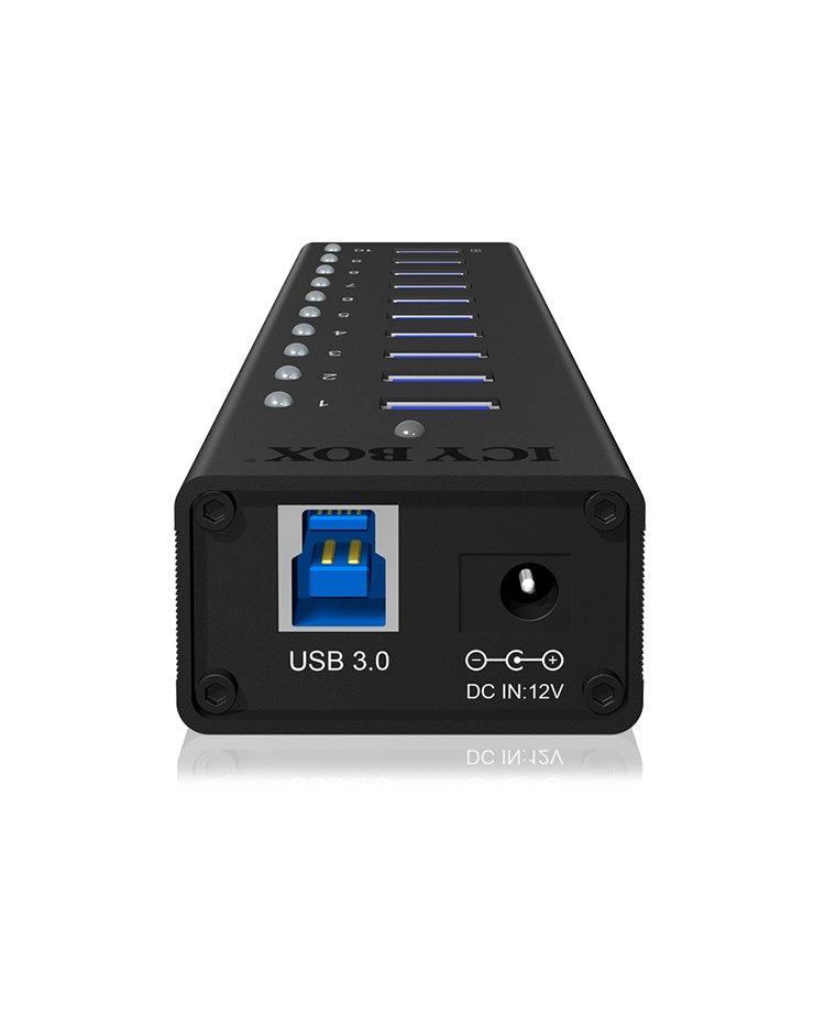 ICY Box  IB-AC6110 USB 3.2 Gen 1 (3.1 Gen 1) Type-B 5000 Mbit/s Nero 