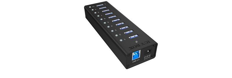 ICY Box  IB-AC6110 USB 3.2 Gen 1 (3.1 Gen 1) Type-B 5000 Mbit/s Nero 