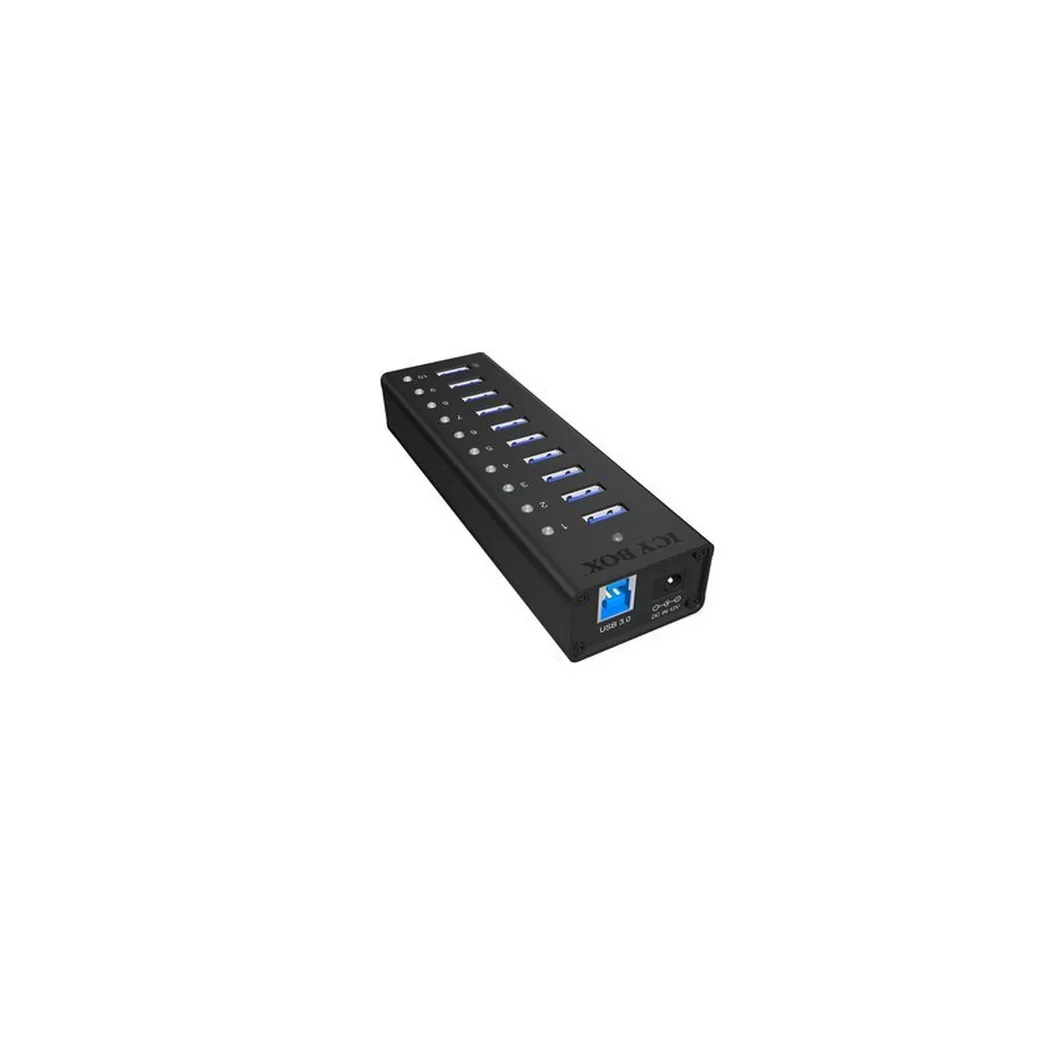 ICY Box -  10-Port USB 3.0 Hub IB-AC6110, Noir