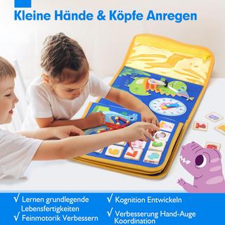 Activity-board  Kleinkindspielzeug Busy Board, 18 in 1 Vorschul-Lernaktivitäten mit 12 Lebenskompetenzen 