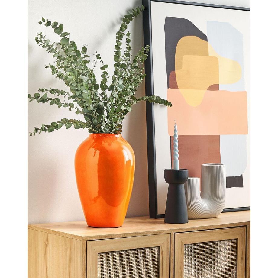 Beliani Vase à fleurs en Terre cuite Rétro TERRASA  