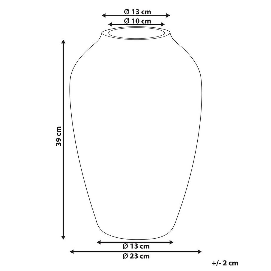 Beliani Vase à fleurs en Terre cuite Rétro TERRASA  