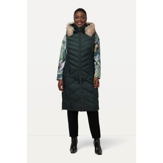 Ulla Popken Longue Veste Matelassée Déperlante Capuche Fausse Fourrure  