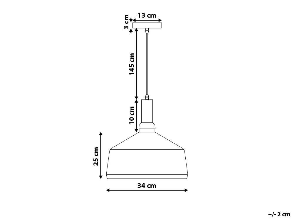 Beliani Lampe suspension en Aluminium Moderne SEPIK  