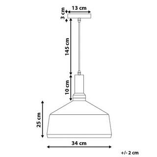 Beliani Lampe suspension en Aluminium Moderne SEPIK  