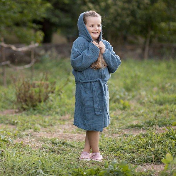 Image of Bademantel Unisex Blau 5-6A