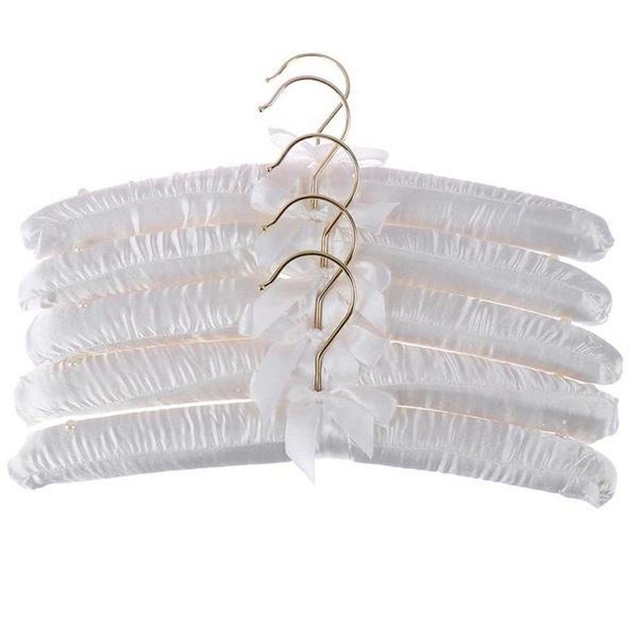 5x Appendiabiti imbottiti - Materiale satinato