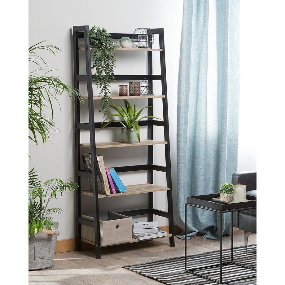 Beliani Regal mit 5 Ebenen aus MDF-Platte Retro CROYDON  