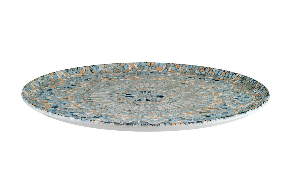 Bonna Assiette à Pizza - Luca Mosaic -  Porcelaine - lot de 2  