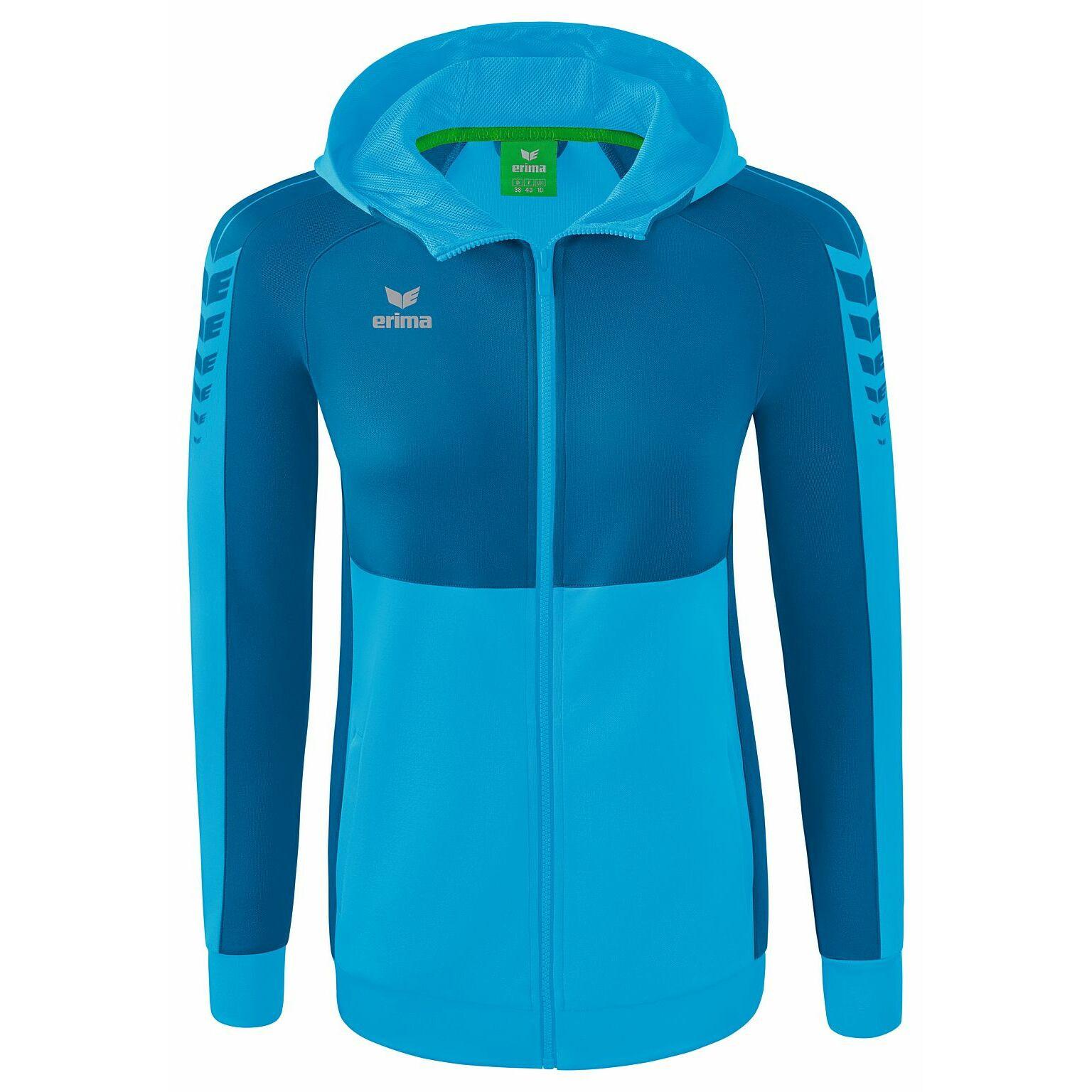 Erima  damen-trainingsjacke mit kapuze six wings 