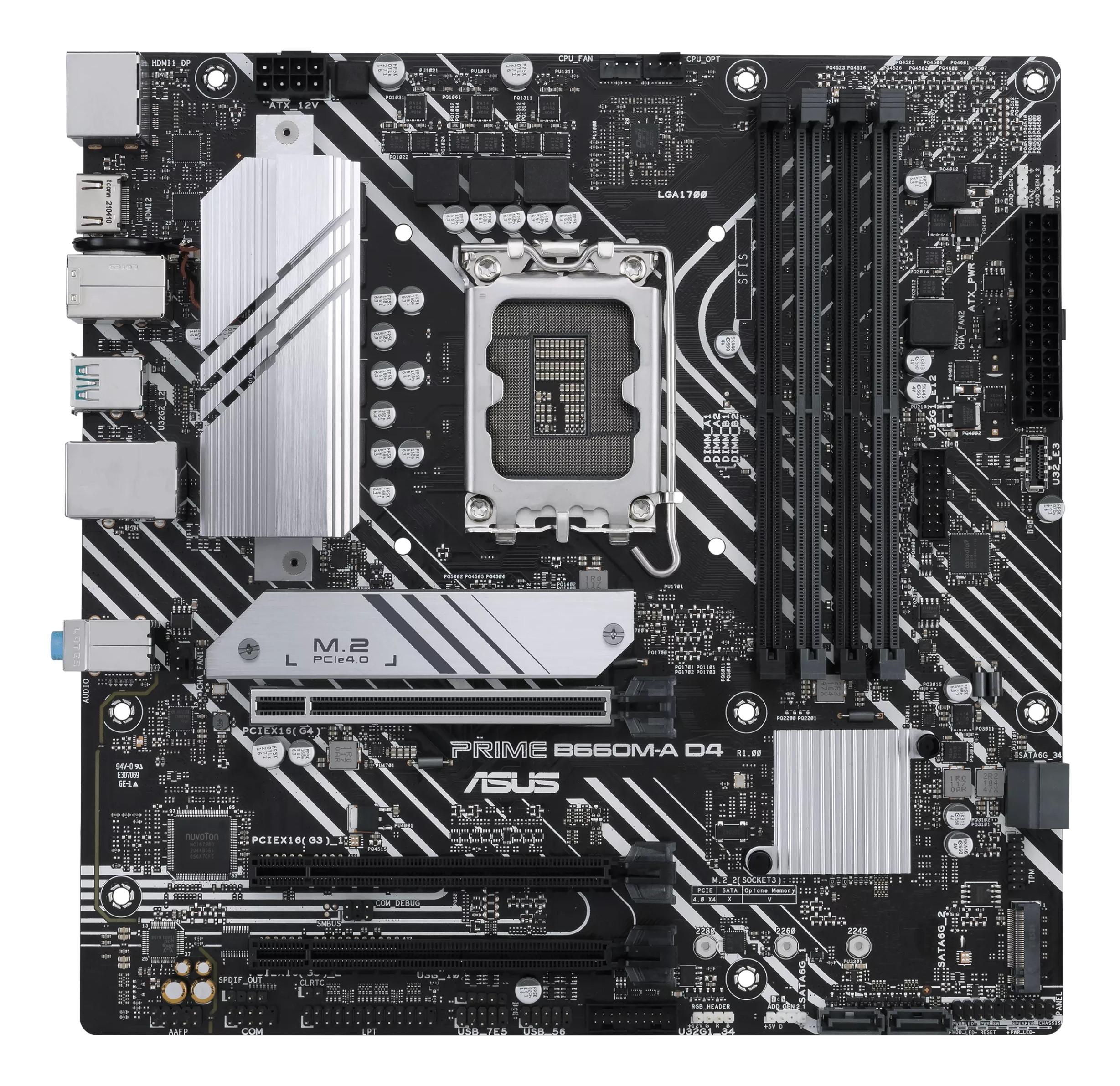 ASUS  PRIME B660M-A D4-CSM Intel B660 LGA 1700 micro ATX 