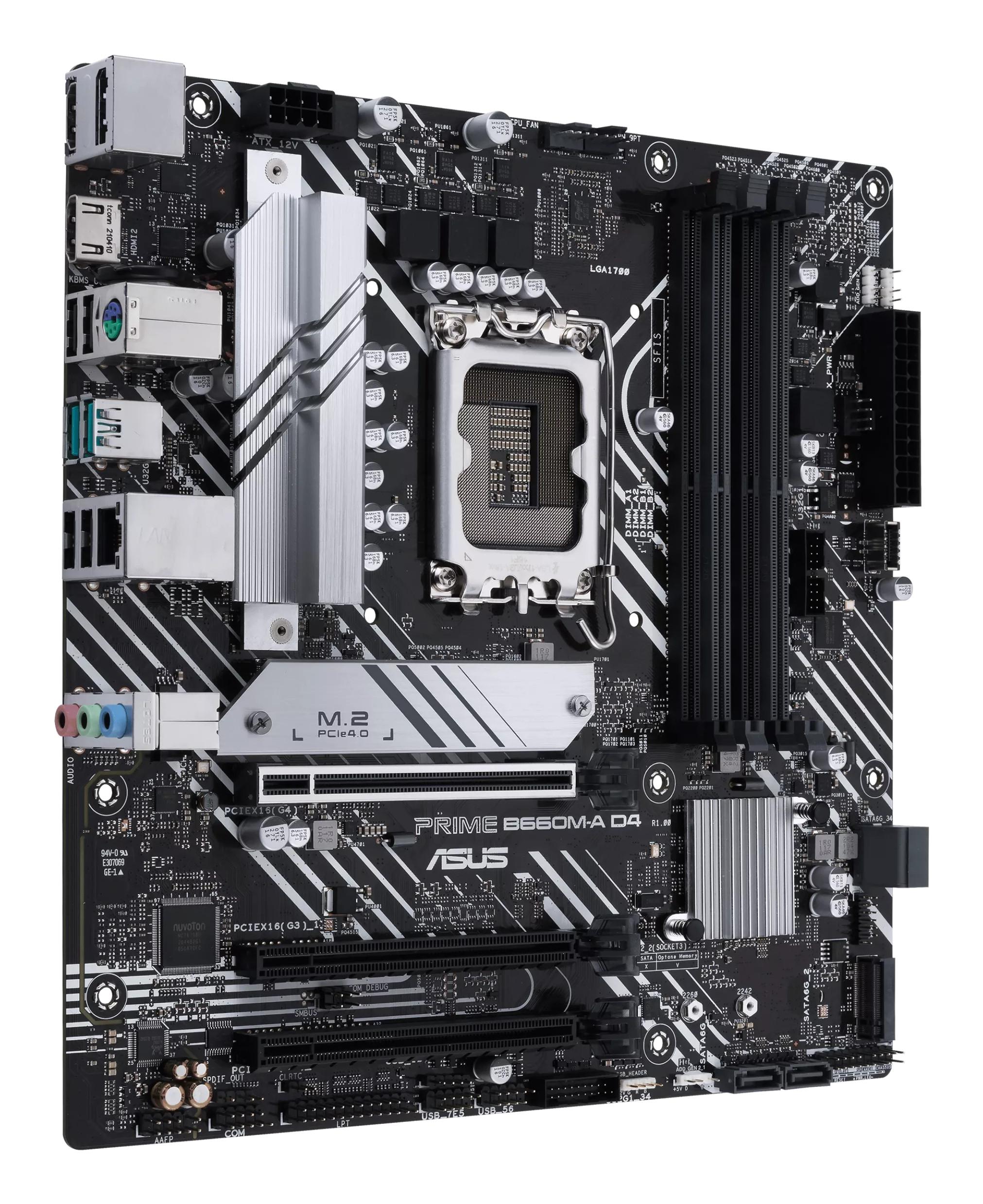 ASUS  PRIME B660M-A D4-CSM Intel B660 LGA 1700 micro ATX 