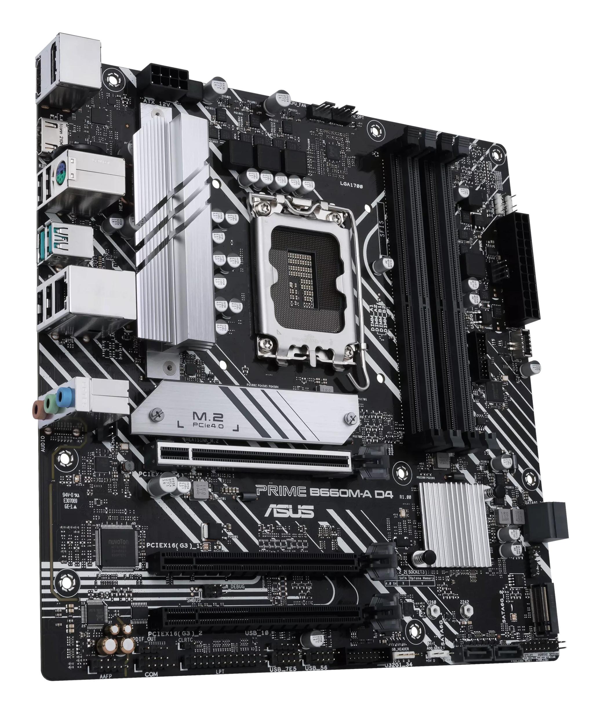 ASUS  PRIME B660M-A D4-CSM Intel B660 LGA 1700 micro ATX 