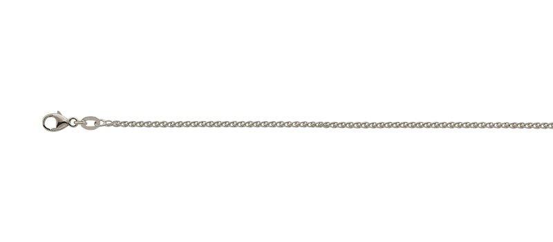 MUAU Schmuck  Collier Zopf Weissgold 750, 1.7mm, 50cm 