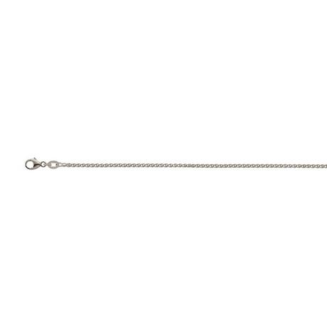 MUAU Schmuck  Collier Zopf Weissgold 750, 1.7mm, 50cm 