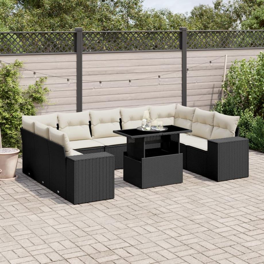 VidaXL Ensemble de canapés de jardin rotin synthétique  