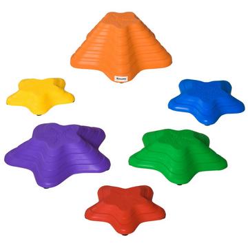 Pietre Di Fiume Soleggiate, 6 Pezzi. Pietre Da Equilibrio, Gioco Dell'Equilibrio, Pietre Impilabili Antiscivolo, Trampolini Di Lancio Con Portata Fino A 80 Kg, Per Bambini Da 3 A 8 Anni, Colorati