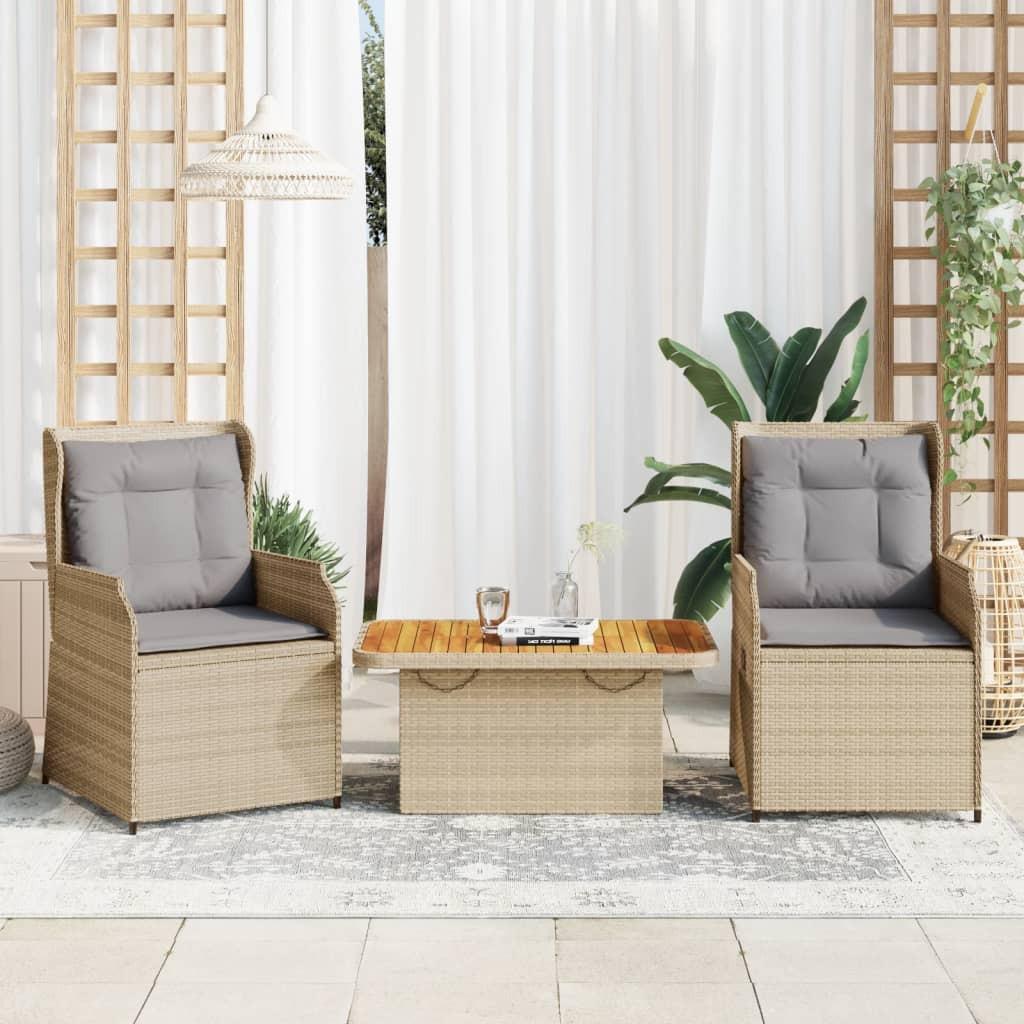 VidaXL set salotto da giardino Polirattan  