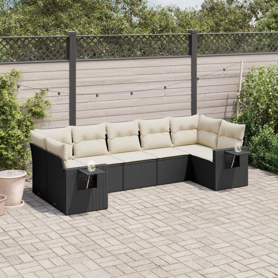 VidaXL Ensemble de canapés de jardin rotin synthétique  