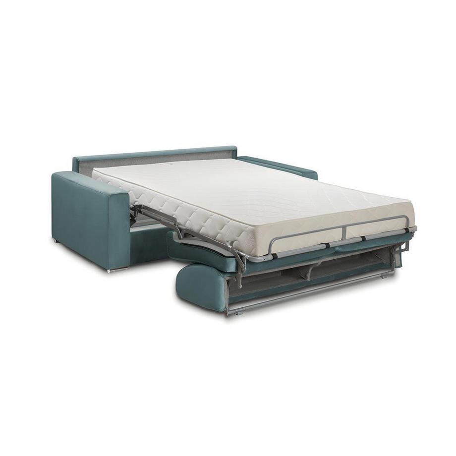 Vente-unique Canapé 3 places conible express en velours CALIFE menthe Couchage 1Matelas  