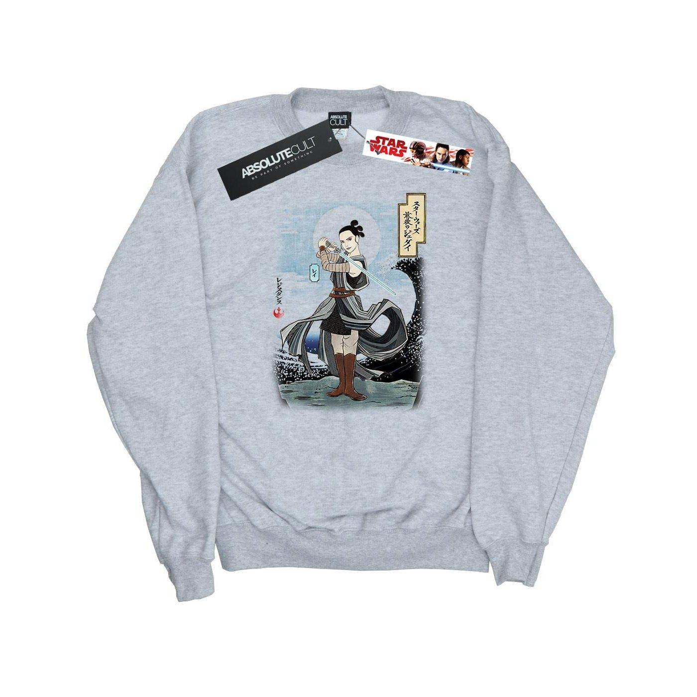 Image of The Last Jedi Japanese Rey Sweatshirt Damen Grau L