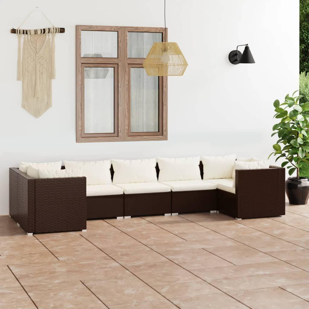 VidaXL set salotto da giardino Polirattan  