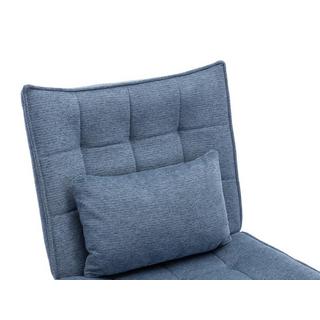 Vente-unique Sessel mit Fußstütze - Stoff - Blau - MARACAO  