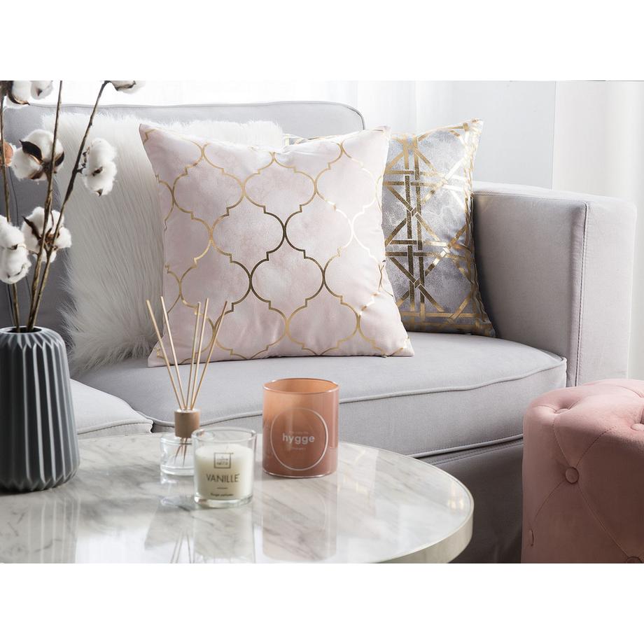 Beliani Set di 2 cuscini en Poliestere  ALYSSUM  