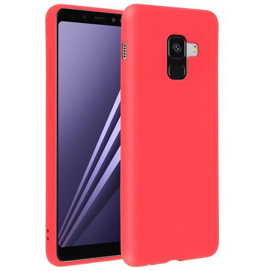 Avizar  Coque Soft Touch Rouge Galaxy A8 2018 