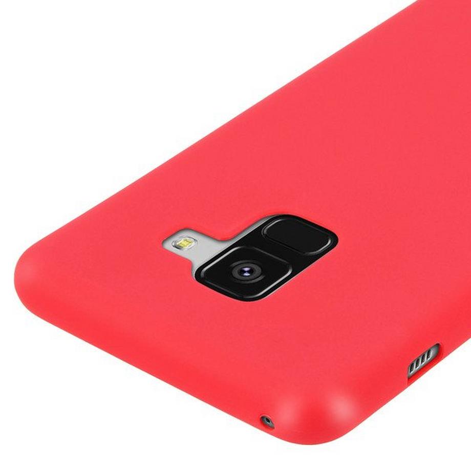 Avizar  Coque Soft Touch Rouge Galaxy A8 2018 