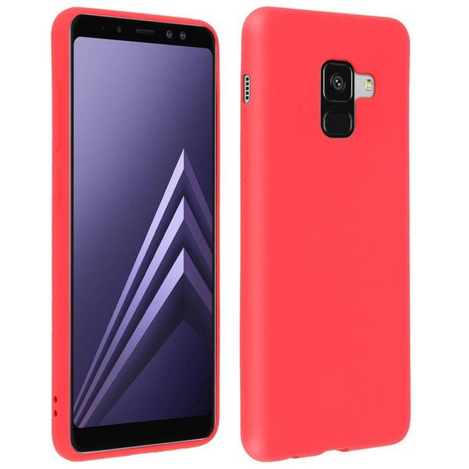Avizar  Coque Soft Touch Rouge Galaxy A8 2018 