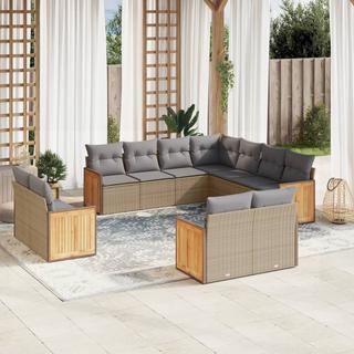 VidaXL set divano da giardino Polirattan  