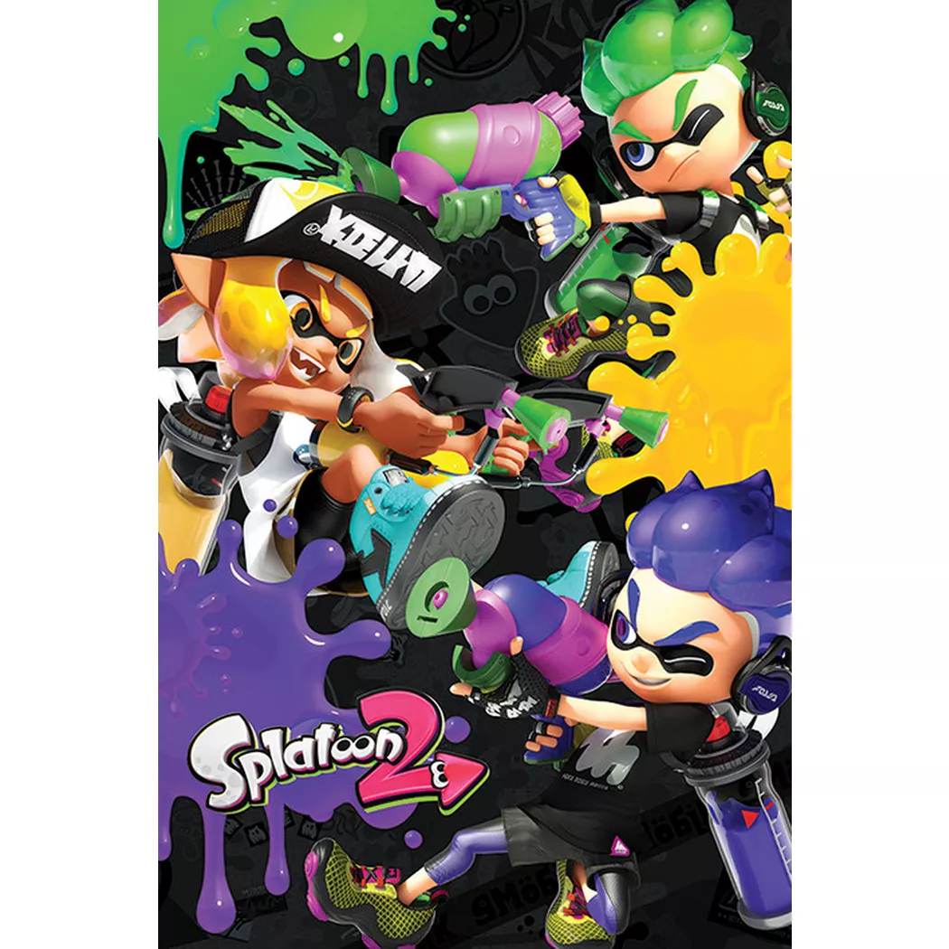 Pyramid - Poster - Splatoon - 3 Way Battle A, One Size, Multicolor