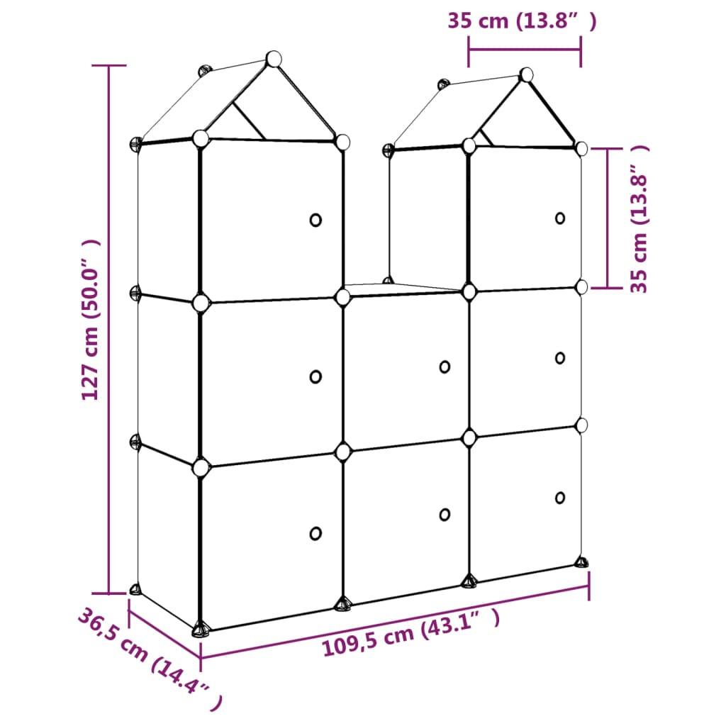 VidaXL scaffale portaoggetti Polipropilene  