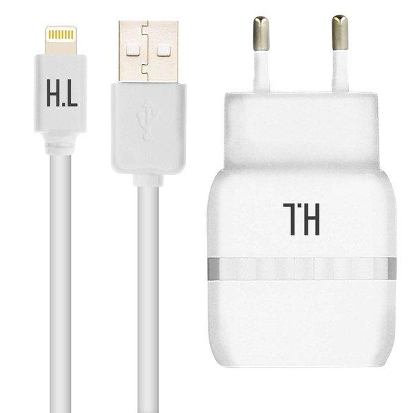 Image of Wand-Ladegerät + Lightning Kabel Weiß